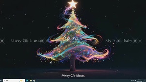 对着炫彩圣诞树  许个心愿吧