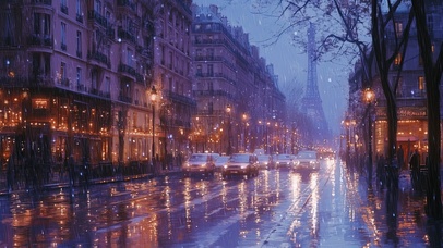 雨夜巴黎