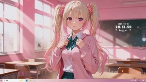 粉室里的双马尾