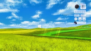 蓝天白云草地