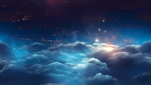 夜空云海