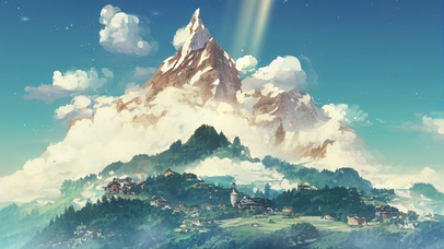 神山脚下的村庄