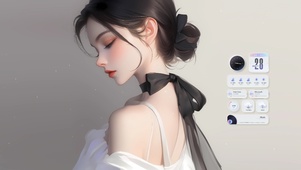 美女的侧颜