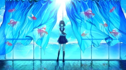 蓝色的窗--少女的期盼