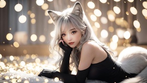 黑衣狐妖少女