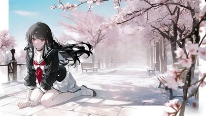 朽叶千咲-4k插画