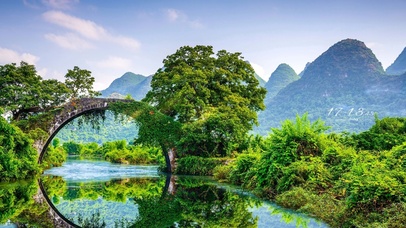 6k石桥流水青山远