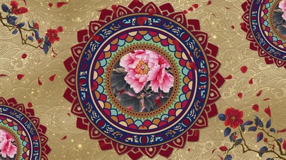 中国风民族花纹