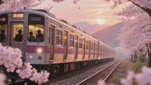 樱花和火车
