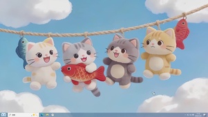 可爱毛绒玩具猫主题