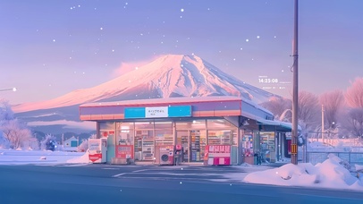 浪漫的雪山小镇