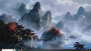 古风治愈山水-桌面主题