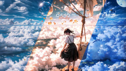 天空少女-随时间变化