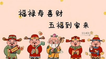 迎接五福到家来