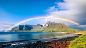 海边的彩虹