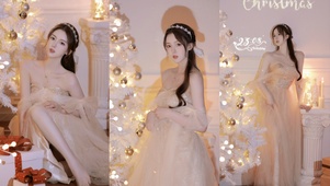 4K唯美圣诞美女