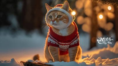 圣诞猫咪