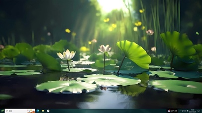 护眼主题 幽静荷塘