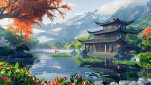 古风雅致庭院	