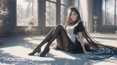 她的眼神总带着一抹不经意的深邃