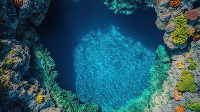 治愈海岛清澈水塘