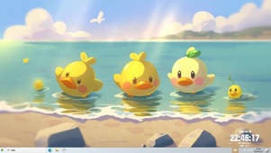 夏天游玩鸭