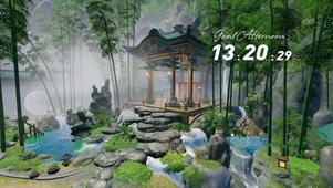 竹林小亭