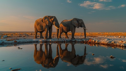 国家公园的大象