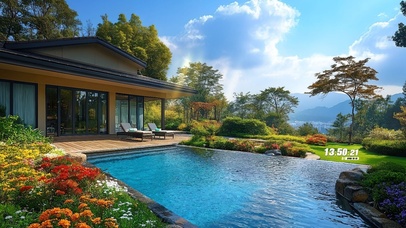 护眼山上别墅泳池