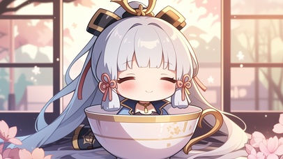 原神壁纸丨神里绫华丨茶杯人丨
