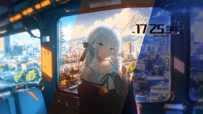 车窗少女-随时间变化