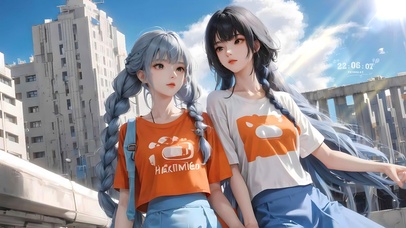 清新夏日美少女