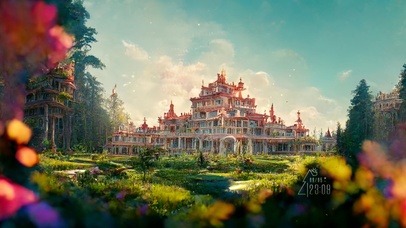 4K唯美森林城堡