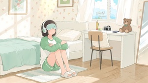 慵懒系动漫女孩
