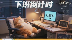 胖橘猫下班躺平中