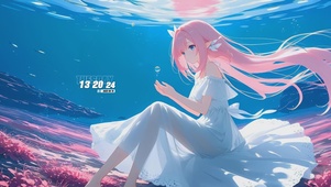 海中粉发少女