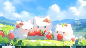 可爱草莓猫