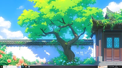 唯美绿色森林小屋