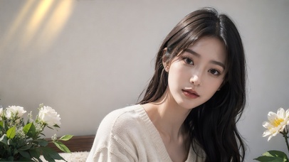 甜美可人的美女