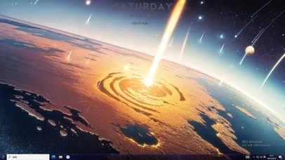 4k星球流星坠落