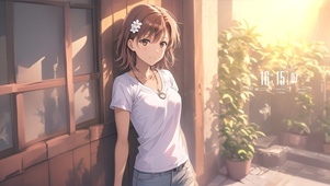 午后窗边少女