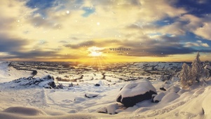 治愈冬季夕阳