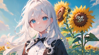 4K清纯可爱向日葵少女