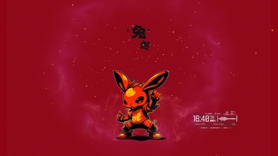 兔然暴富 4K 发财壁纸