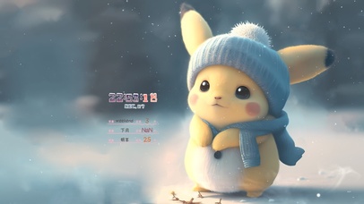 雪中 治愈比卡丘