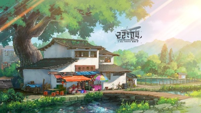 4K唯美治愈村口小铺