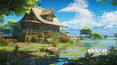 护眼房屋花草树木