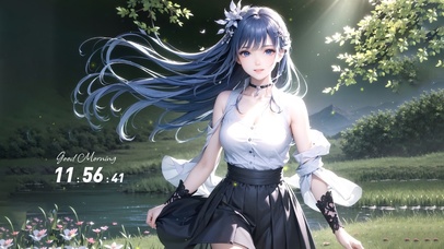 4k小清新长发美少女