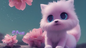 可爱大眼萌猫