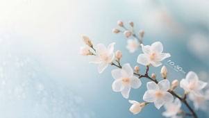 清透的玉兰花